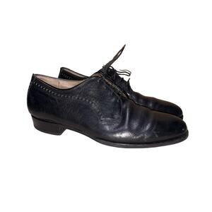 Vintage Whippet Wright Handsewn Black Leather Derby Shoes    Size: 9.5C